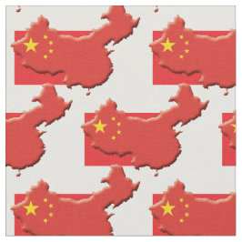 中国フラグ中国のマップアウトライン ファブリック