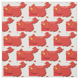 中国フラグ中国のマップアウトライン ファブリック
