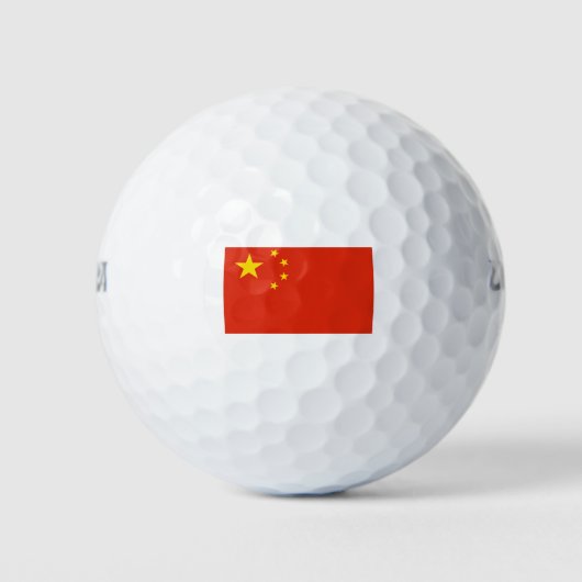 中国フラグ ゴルフボール (正面)