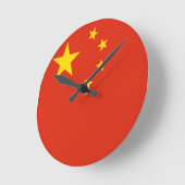 中国フラグ ラウンド壁時計 (傾斜)