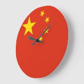 中国フラグ ラージ壁時計 (傾斜)