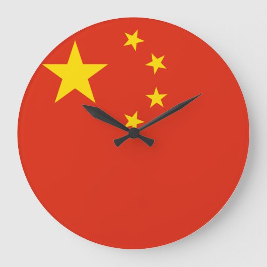 中国フラグ ラージ壁時計 (正面)