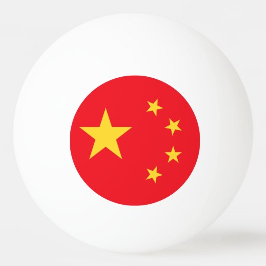 中国フラグ 卓球ボール (正面)