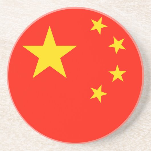 中国フラグ – 高品質 コースター (正面)