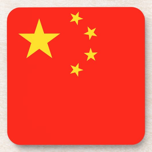 中国フラグ – 高品質 コースター (正面)