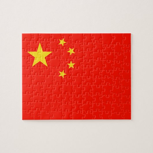 中国フラグ – 高品質 ジグソーパズル (横)