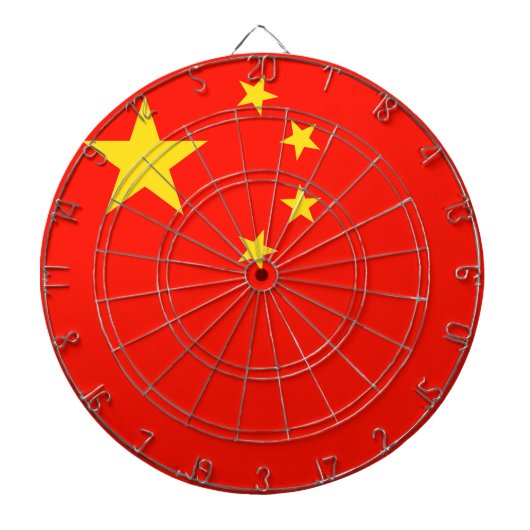 中国フラグ – 高品質 ダーツボード (正面)