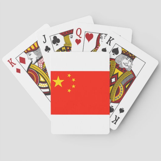 中国フラグ – 高品質 トランプ (裏面)