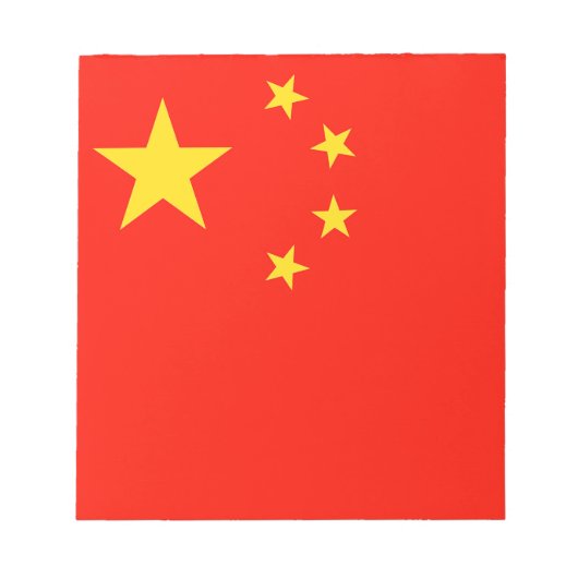中国フラグ – 高品質 ノートパッド (正面)