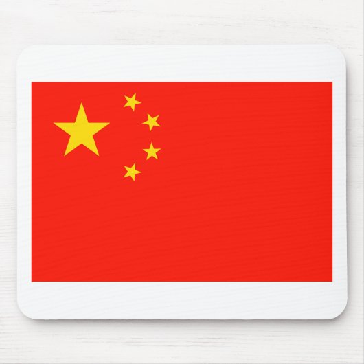 中国フラグ – 高品質 マウスパッド (正面)