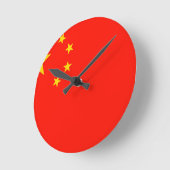 中国フラグ-高品質 ラウンド壁時計 (傾斜)