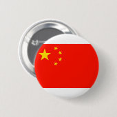 中国フラグ – 高品質 缶バッジ (正面&裏面)