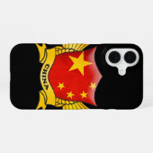 中国フラグ iPhone 16ケース (裏面横)