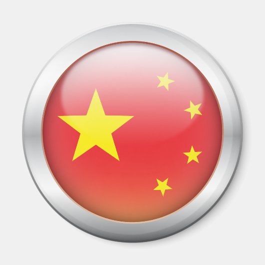中国フラグ"Orb" マグネット (正面)