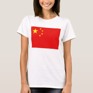 中国フラグxマップTシャツ Tシャツ
