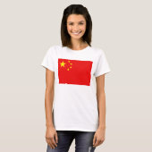 中国フラグxマップTシャツ Tシャツ (正面フル)
