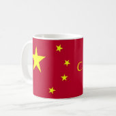 中国マグカップ国旗 コーヒーマグカップ (正面左)