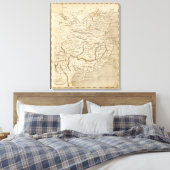 中国マップ(Arrowsmith) キャンバスプリント (インサイチュ (寝室))
