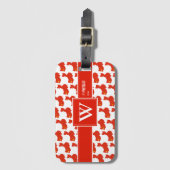 中国マンダリンクリスチャンモノグラム荷物 ラゲッジタグ (正面縦)