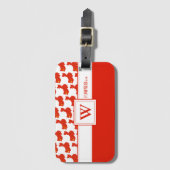 中国モノグラムクリスチャン聖なる書物、 経典荷物 ラゲッジタグ (正面縦)