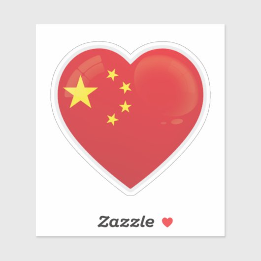 中国ラブアイコン シール (シート)