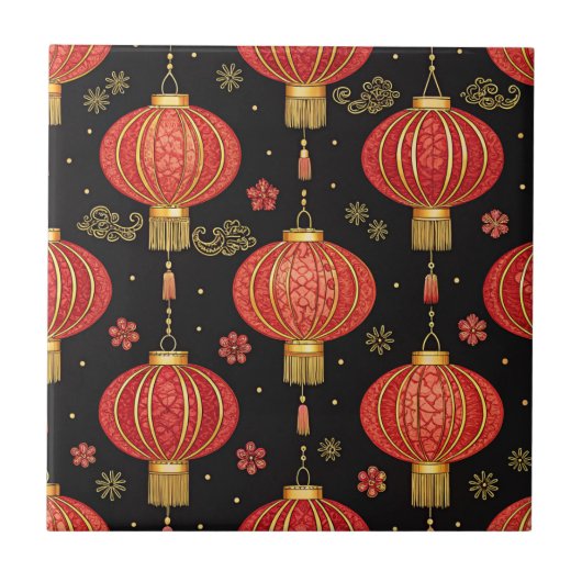 中国ランタンフェスティバル (3) タイル (正面)