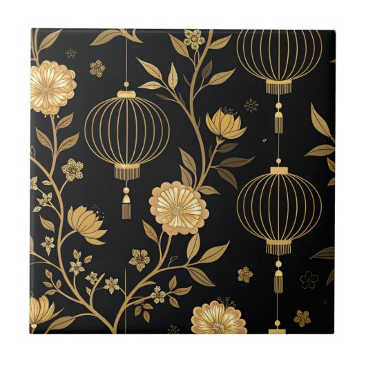中国ランタンフェスティバル (5) タイル (正面)