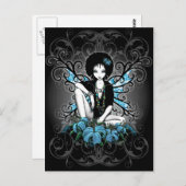 中国レトロリリーファンタジーはがき ポストカード (正面/裏面)