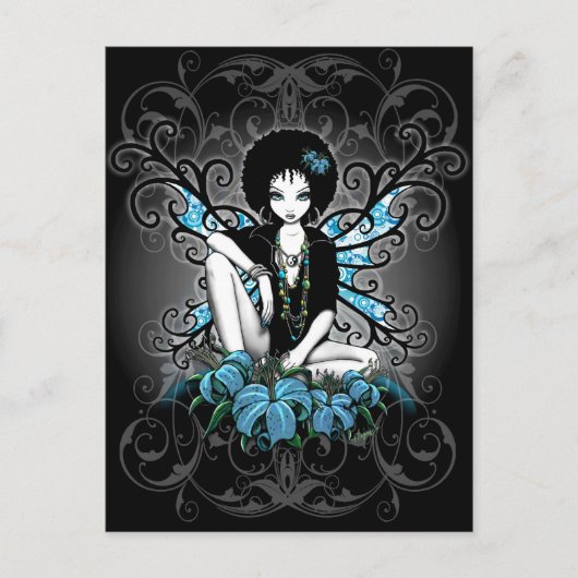 中国レトロリリーファンタジーはがき ポストカード (正面)