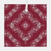 中国ローズウッドフローラ2フローリッシュガラスオーナメント ガラスオーナメント (裏面)