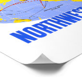 中国ヴィンテージ旅行ポスター復元 ポスター (角)