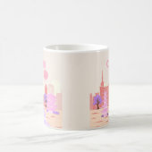 中国上海の淡彩トラベルアート コーヒーマグカップ (中央)