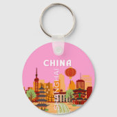中国上海旅行アート キーホルダー (裏面)