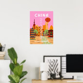 中国上海旅行アート ポスター (ホームオフィス)