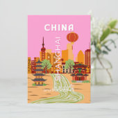 中国上海旅行アート 招待状 (スタンド正面)