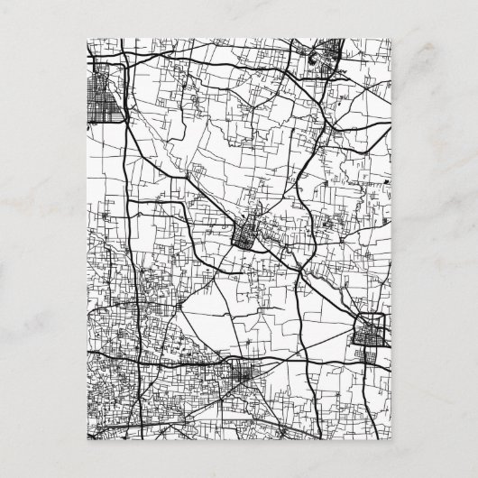 中国亳州市地図 ポストカード (正面)