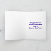 中国人のサンタのクリスマスカード シーズンカード (内部)