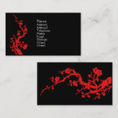 中国人のデザインのプロフィールカード赤 名刺 (正面/裏面)