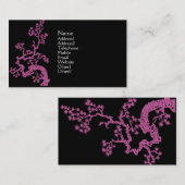 中国人のデザインのプロフィールカード-ピンク 名刺 (正面/裏面)