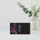 中国人のデザインのプロフィールカード-ピンク 名刺 (スタンド正面)