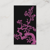 中国人のデザインのプロフィールカード-ピンク 名刺 (裏面)