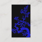 中国人のデザインのプロフィールカード-青 名刺 (裏面)