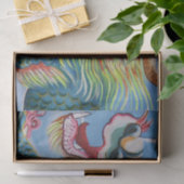 中国人のFooの犬/ライオンの保護者の壁画 薄葉紙 (ギフト)