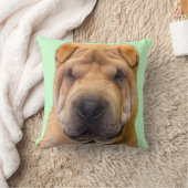 中国人のShar Peiのポートレート クッション (ブランケット)