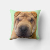 中国人のShar Peiのポートレート クッション (裏面)