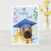 中国人のShar-Peiの卒業生 カード (黄色い花)