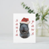 中国人のShar-Peiサンタの足 シーズンポストカード (スタンド正面)