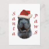 中国人のShar-Peiサンタの足 シーズンポストカード (正面)