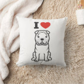 中国人のShar-Pei犬の漫画 クッション (ブランケット)