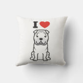 中国人のShar-Pei犬の漫画 クッション (裏面)